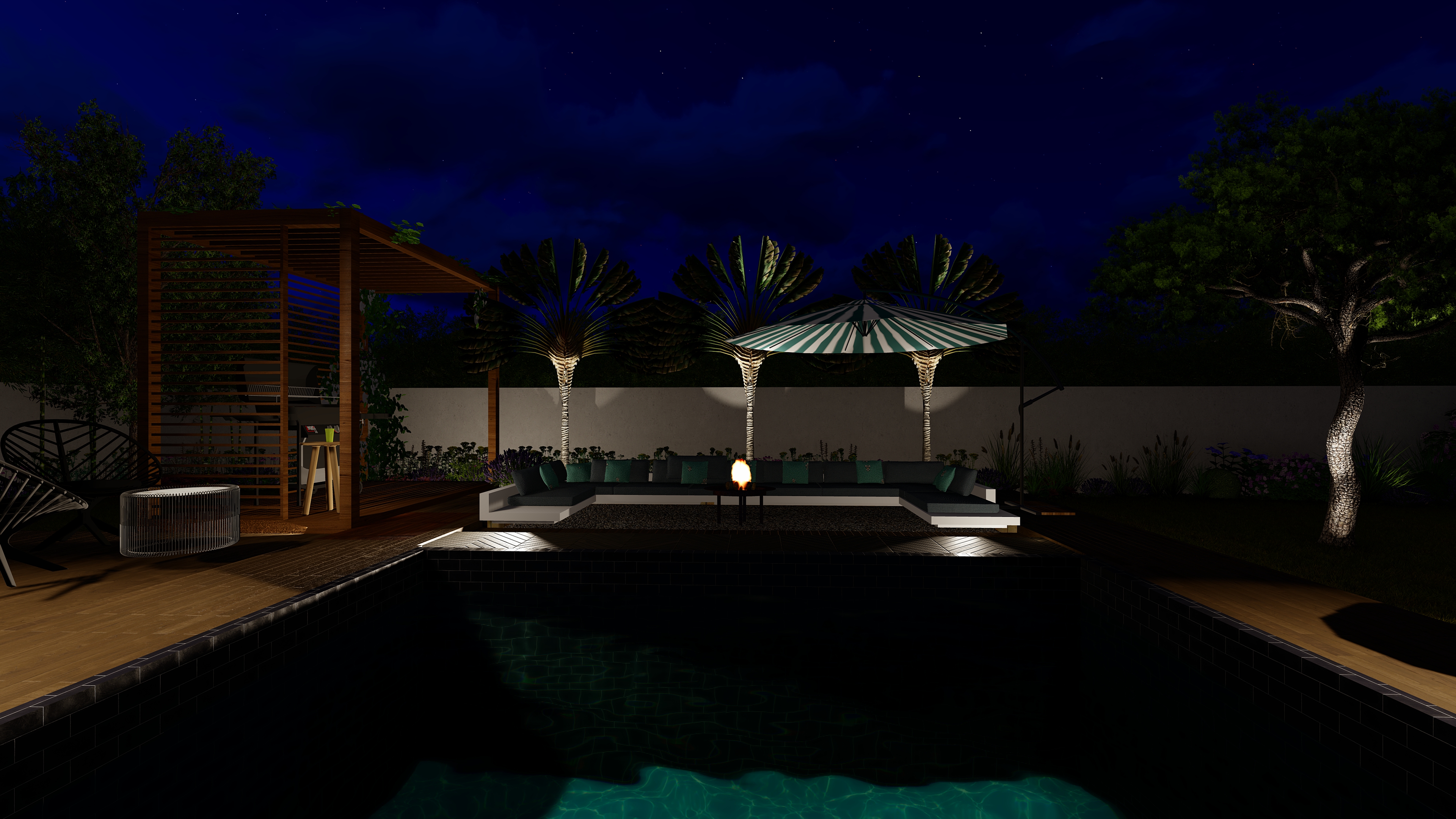 Villa W.A — Jardin méditerranéen, Bir Kacem, Rabat